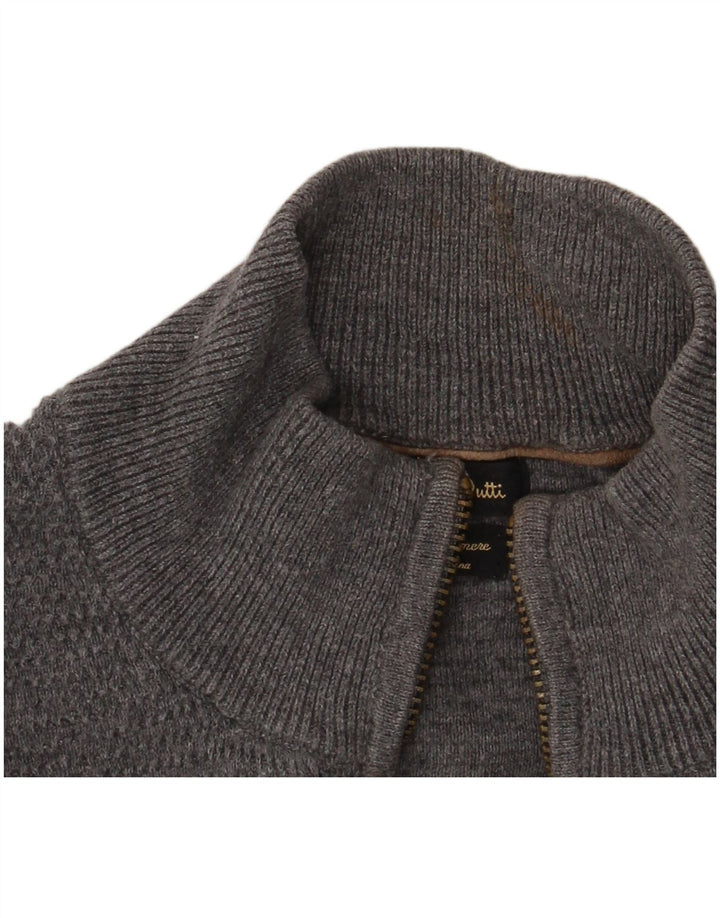 Massimo Dutti Maglione cardigan con zip intera da uomo XL Grigio