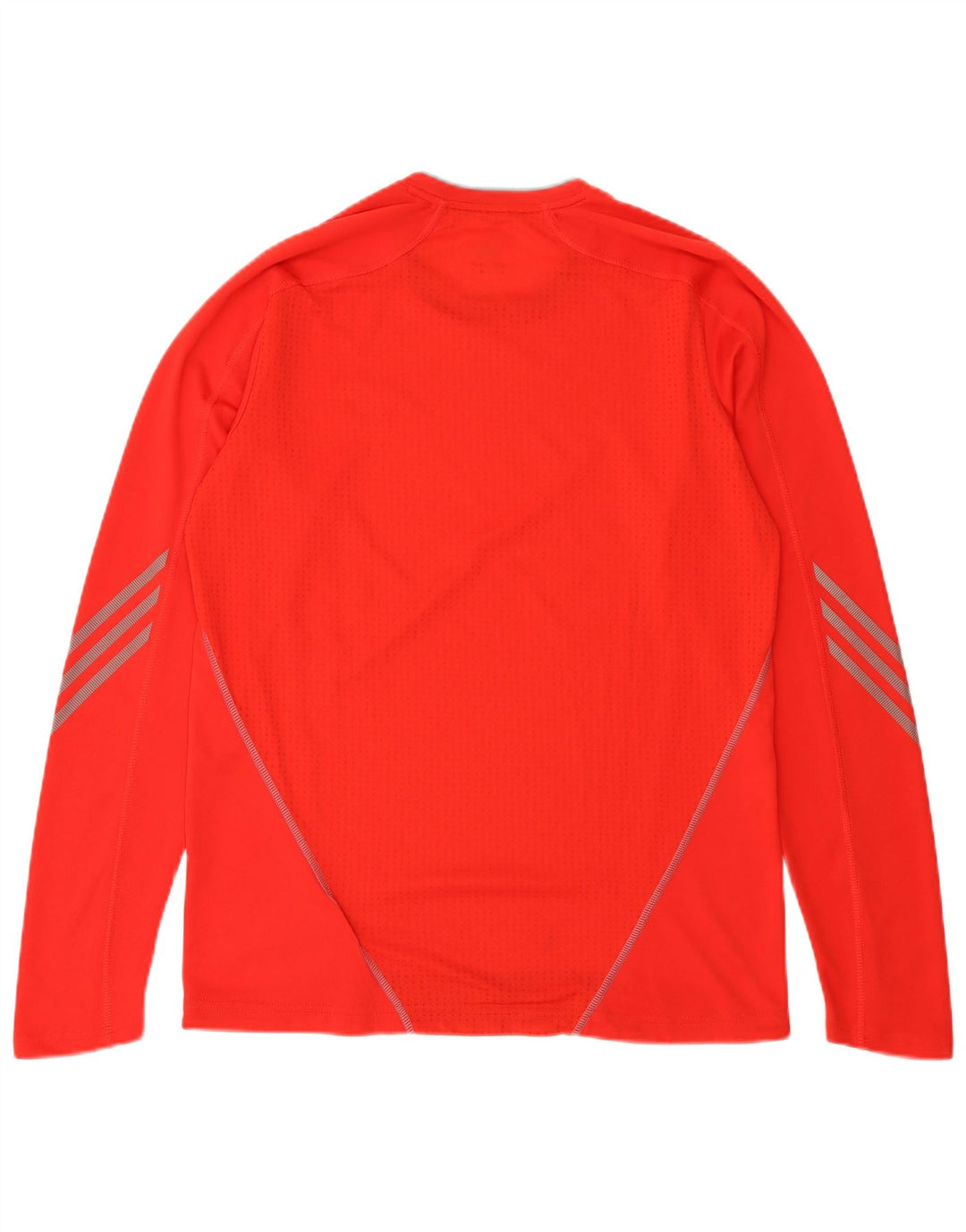 Top ADIDAS Climalite da uomo a maniche lunghe in poliestere rosso medio