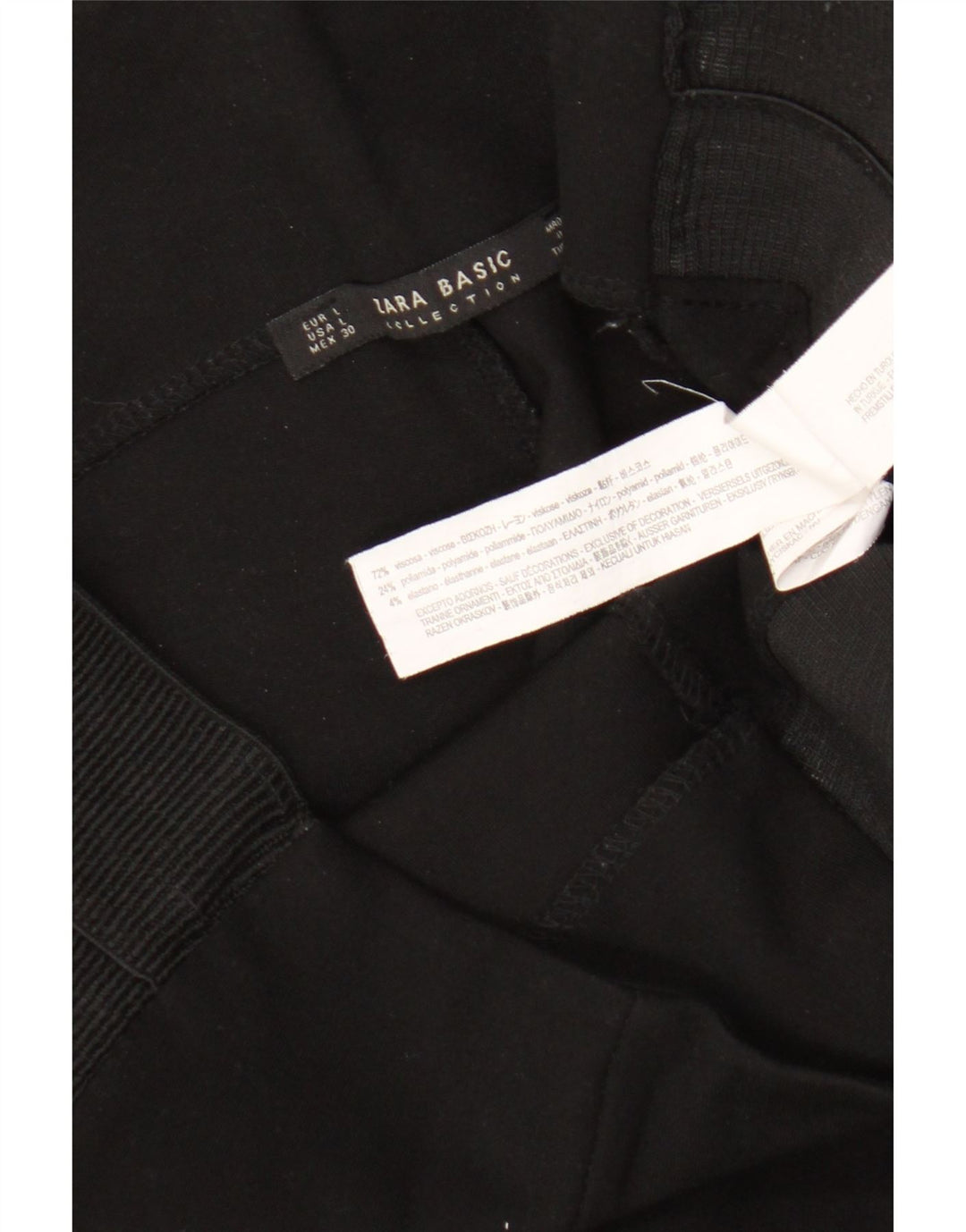 Leggings Zara da donna UK 14 large in viscosa nera