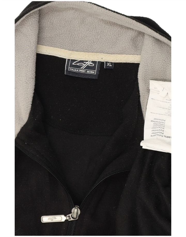 Maglione in pile da uomo LOTTO con zip e collo XL poliestere nero
