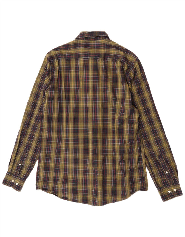 Barbour Uomo Camicia su misura vestibilità grande in cotone a quadri kaki