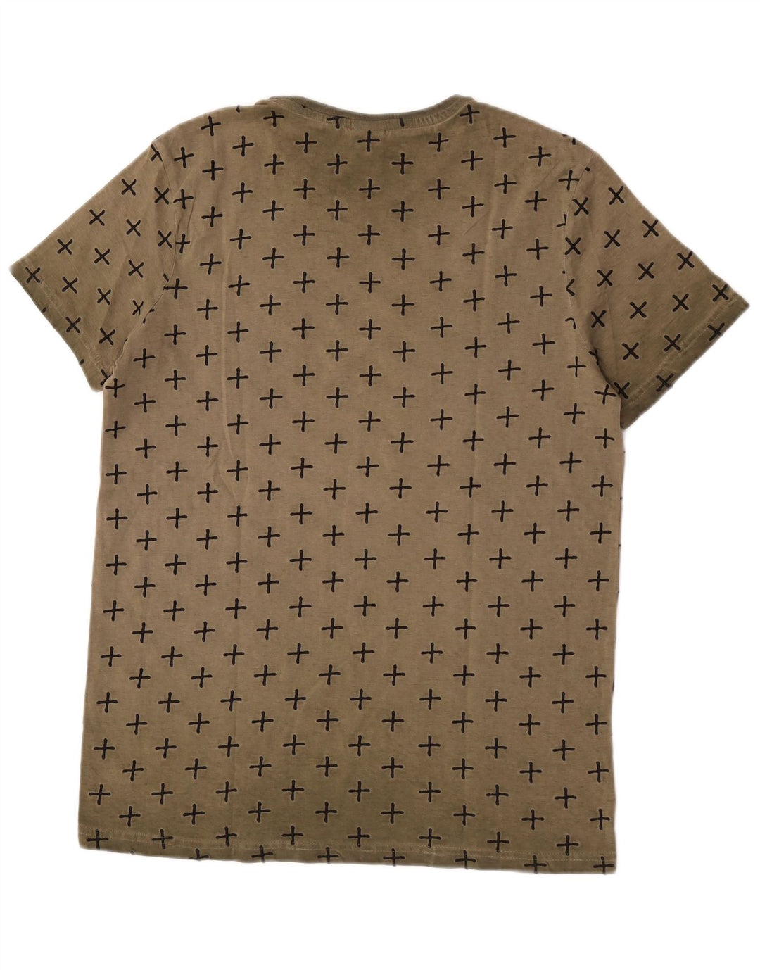 T-shirt da uomo con motivo astratto Scorpion Bay, cotone medio kaki