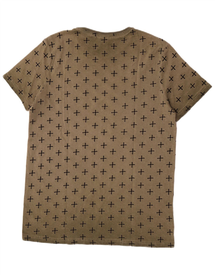 T-shirt da uomo con motivo astratto Scorpion Bay, cotone medio kaki