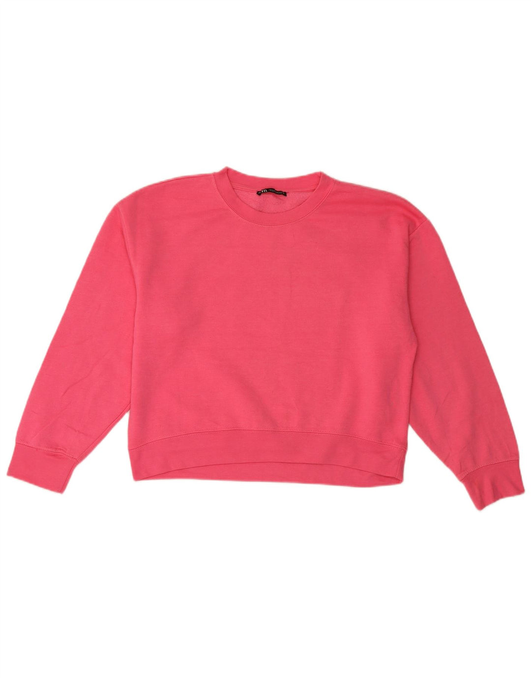 Felpa da donna Zara UK 14 poliestere rosa medio