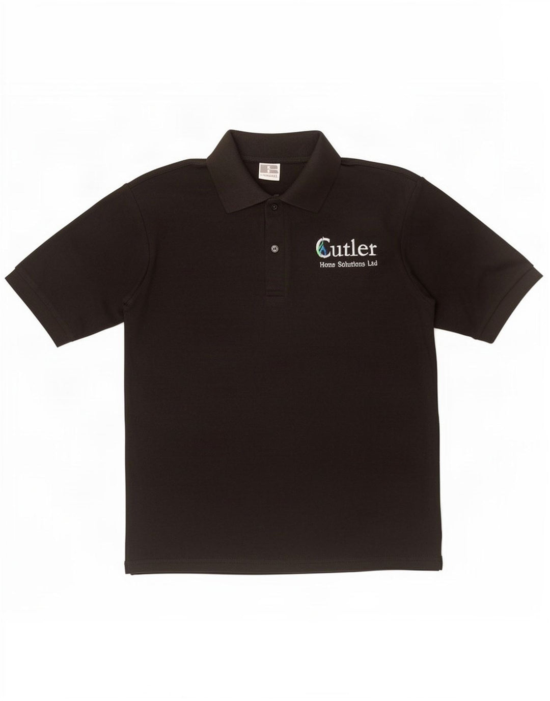 Polo grafica da uomo Russell Athletic piccola in poliestere nero