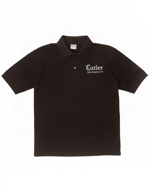 Polo grafica da uomo Russell Athletic piccola in poliestere nero