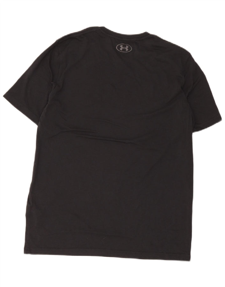 T-shirt grafica da uomo Under Armour Top in cotone nero medio