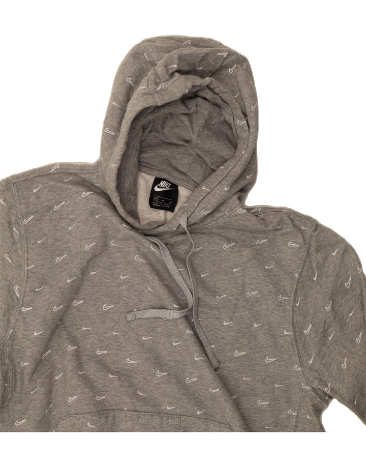 NIKE Mens Hoodie Jumper Medium Grey Spotted Cotton Vintage Nike and Second-Hand Nike from Messina Hembry 