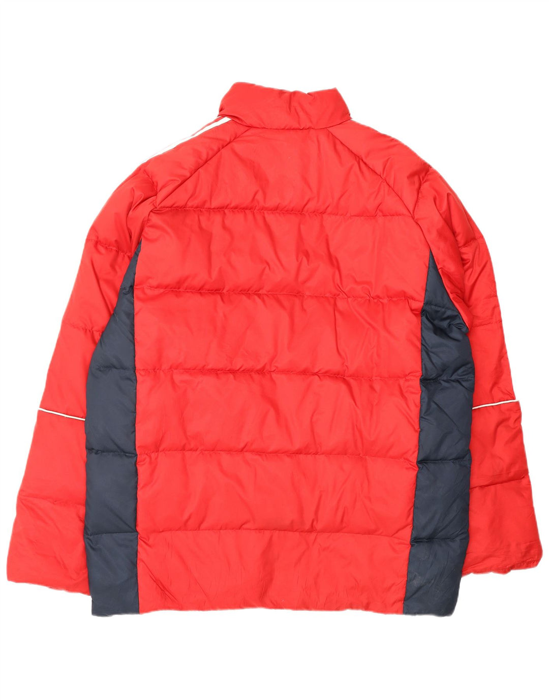 Giacca imbottita da uomo Adidas UK 38 poliestere color block rosso medio