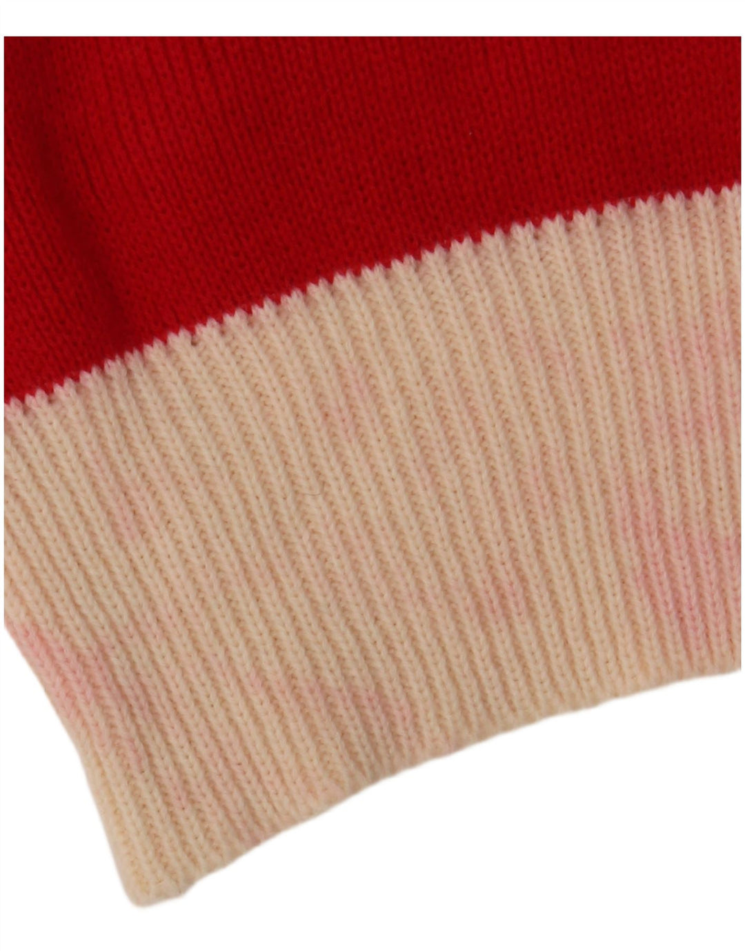 Maglione da donna con collo alto VINTAGE IT 48 XL Acrilico color block rosso