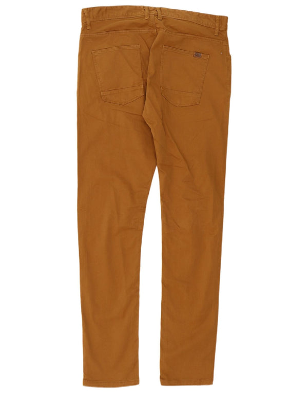 Pantaloni casual slim da uomo Zara EU 44 Large W34 L33 Arancioni