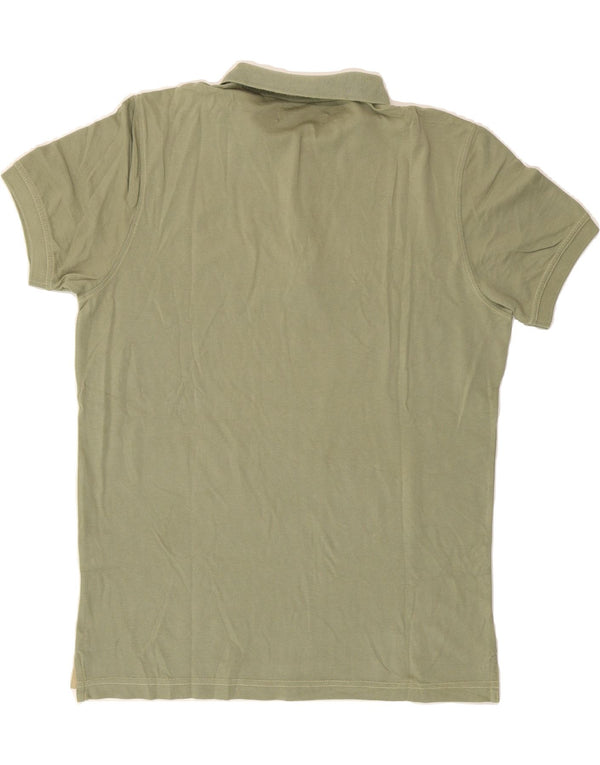 JECKERSON Mens Polo Shirt Large Green Cotton