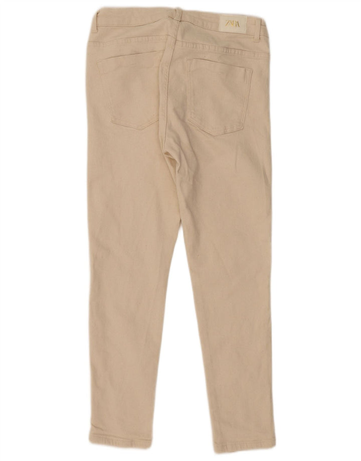 Jeans slim da donna Zara EU 42 Large W32 L28 Beige