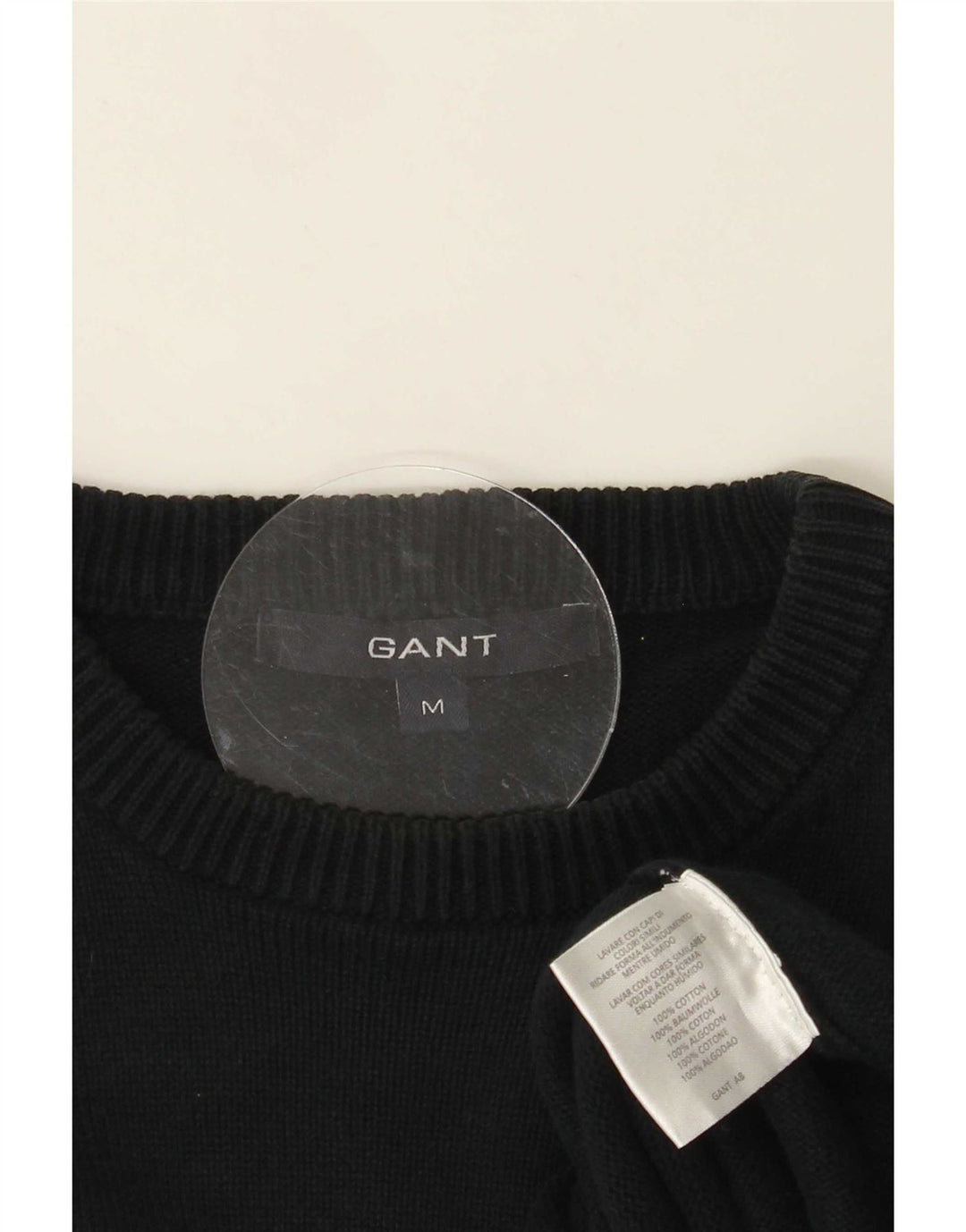 Gant Maglione da uomo girocollo in cotone medio blu navy