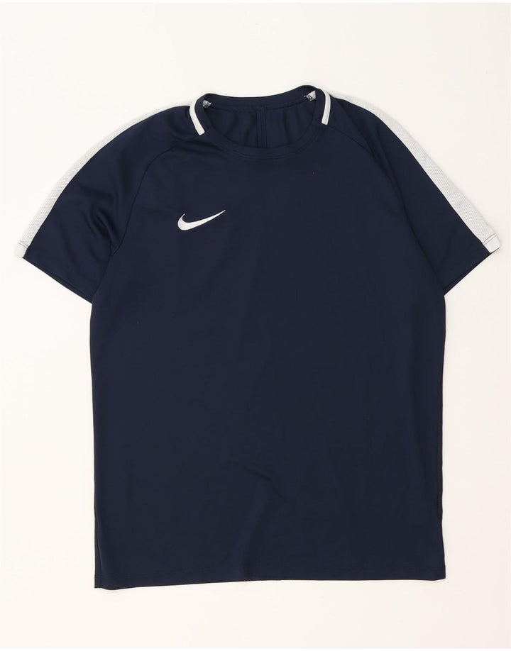 T-shirt Nike Dri Fit da uomo, taglia grande, in poliestere color block blu navy