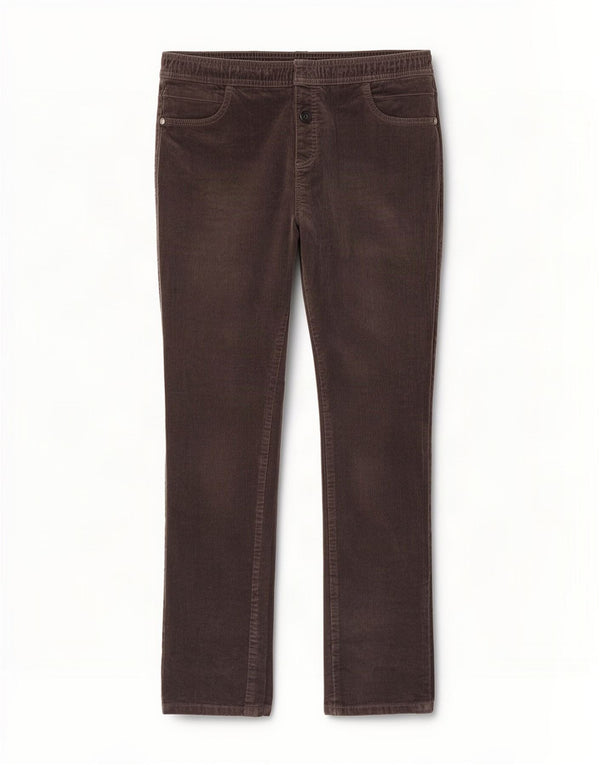 Pantaloni slim in velluto a coste da donna M&Co UK 12 Medium W32 L30 Cotone grigio