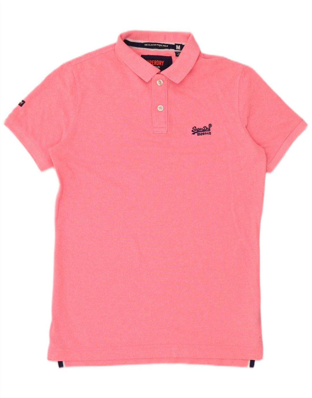 Polo da uomo Superdry in cotone rosa medio