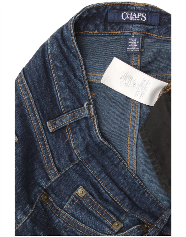 Jeans dritti da donna Chaps US 14 XL W38 L31 Cotone blu