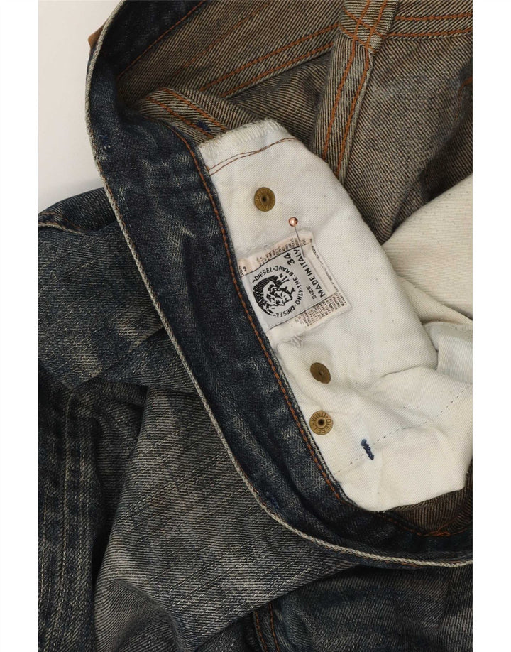 Jeans dritti da uomo Diesel W34 L34 cotone blu navy