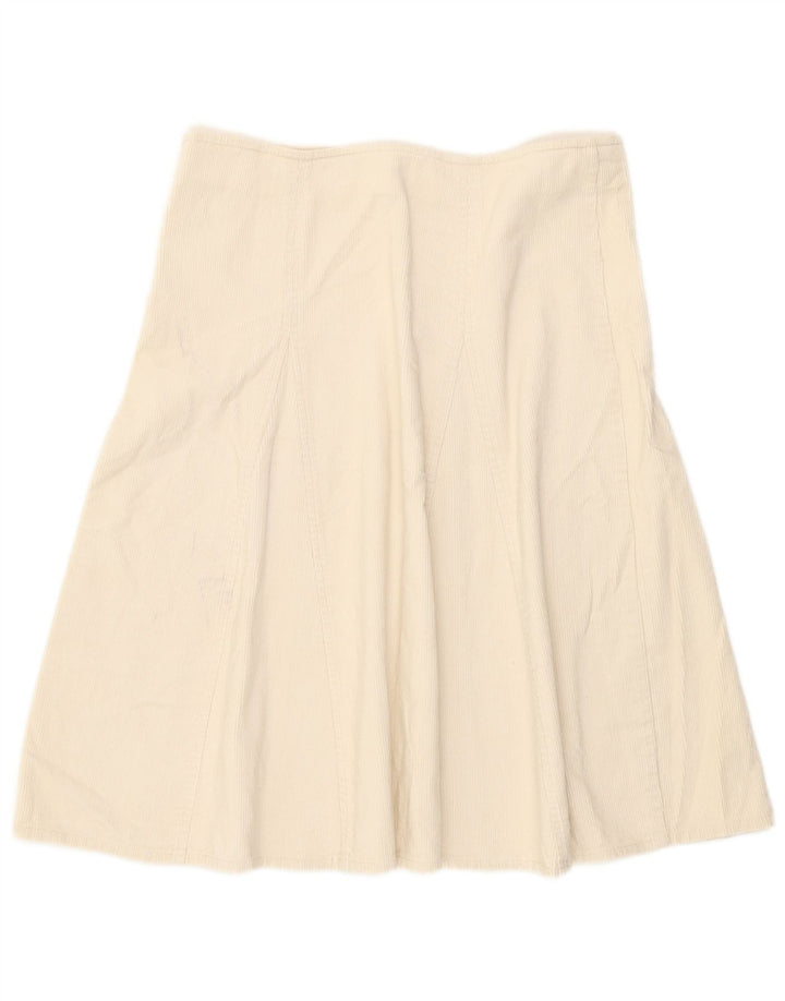 Gonna in velluto a coste da donna Zara media W28 cotone bianco