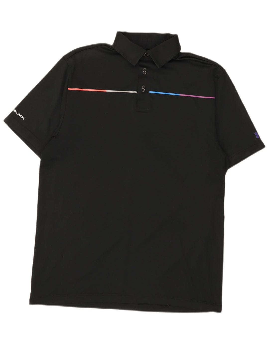 Polo Under Armour da uomo Heat Gear, poliestere nero medio