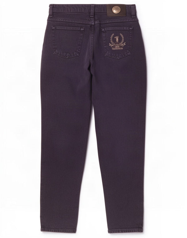 Jeans Trussardi Donna affusolati a vita alta IT 45 Medio W31 L31 Blu Navy