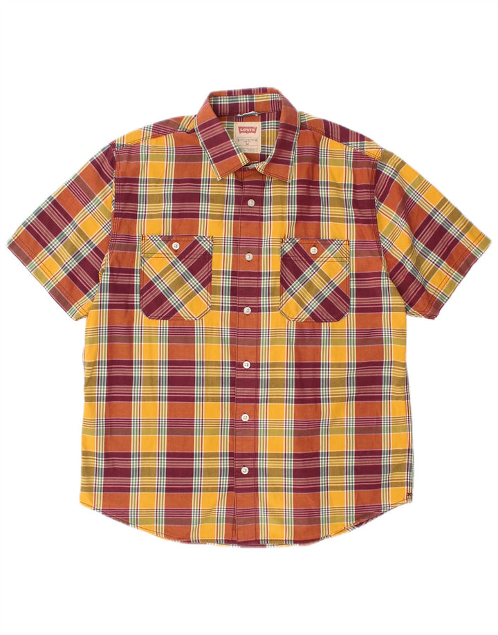 LEVI'S Camicia a maniche corte da uomo in cotone a quadri multicolore medio