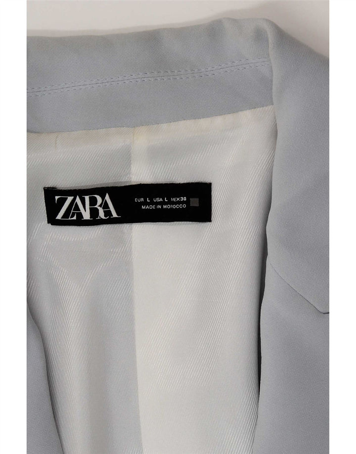 Giacca blazer aperta da donna con maniche a 3/4 Zara UK 16 grande blu