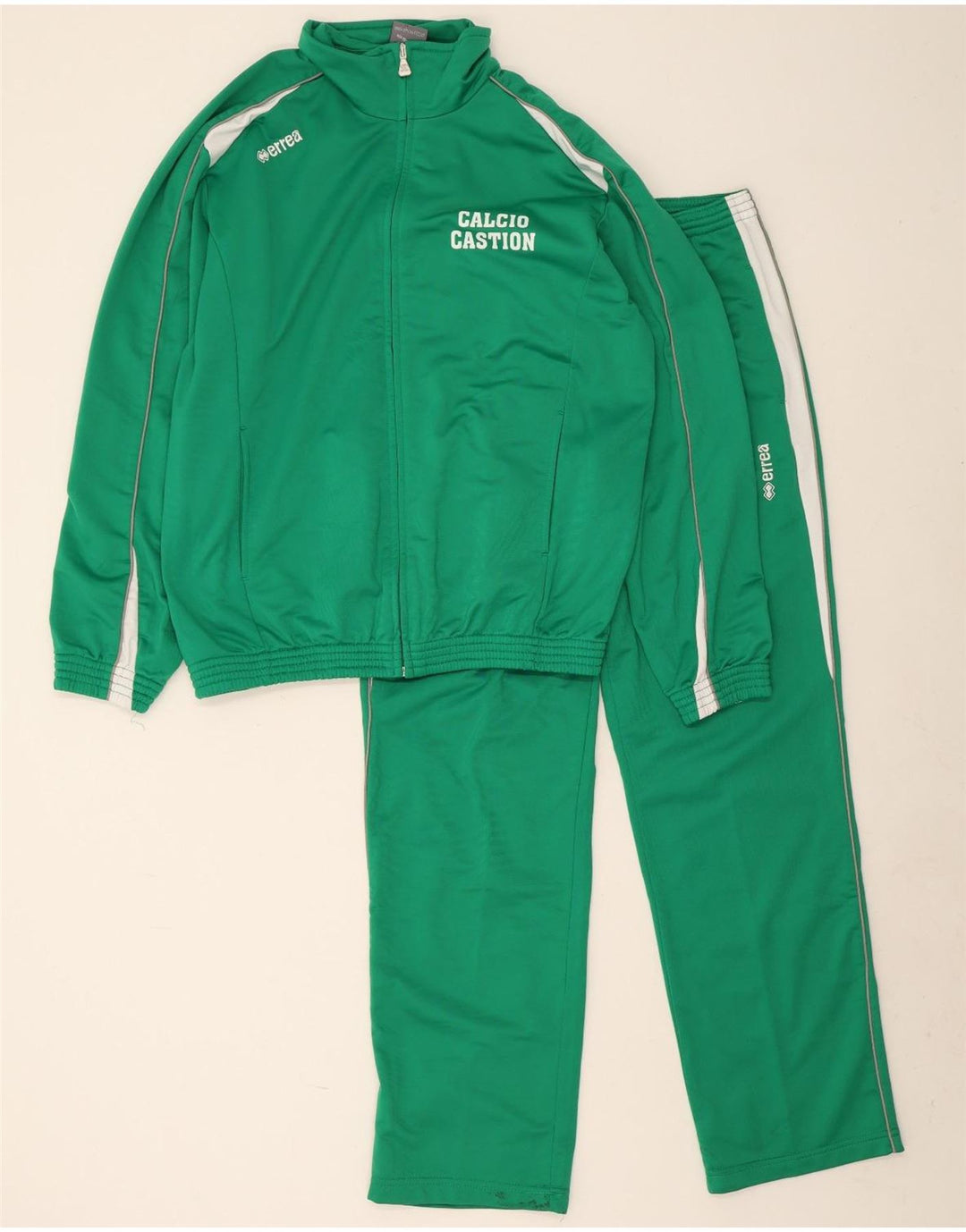 Tuta intera da uomo con grafica Errea, grande, poliestere color block verde