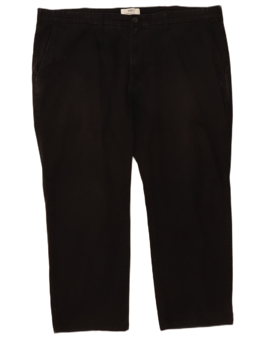 Pantaloni cropped vestibilità regolare da uomo Marks & Spencer W44 L25 cotone nero