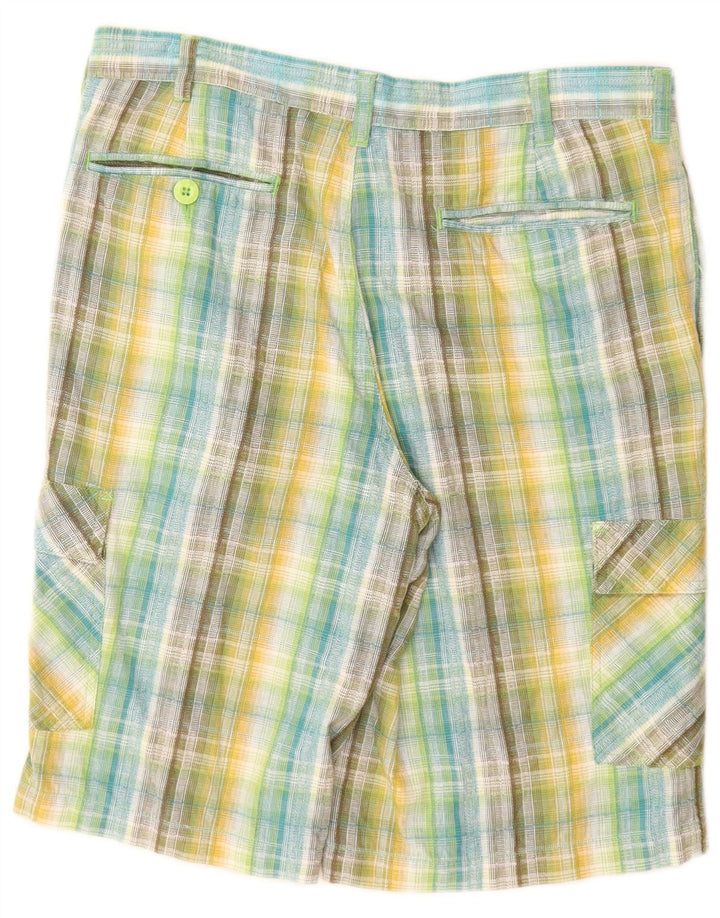 Pantaloncini cargo da uomo Bear W32 cotone a quadri multicolore medio