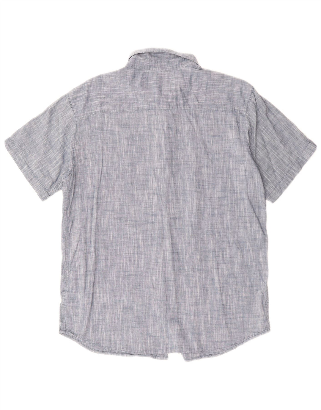 Camicia Columbia da uomo a maniche corte, vestibilità regolare, grande, in cotone blu
