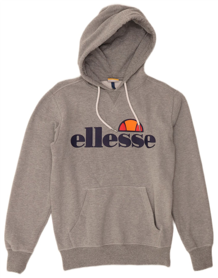 Felpa con cappuccio grafica da uomo Ellesse piccola in cotone grigio