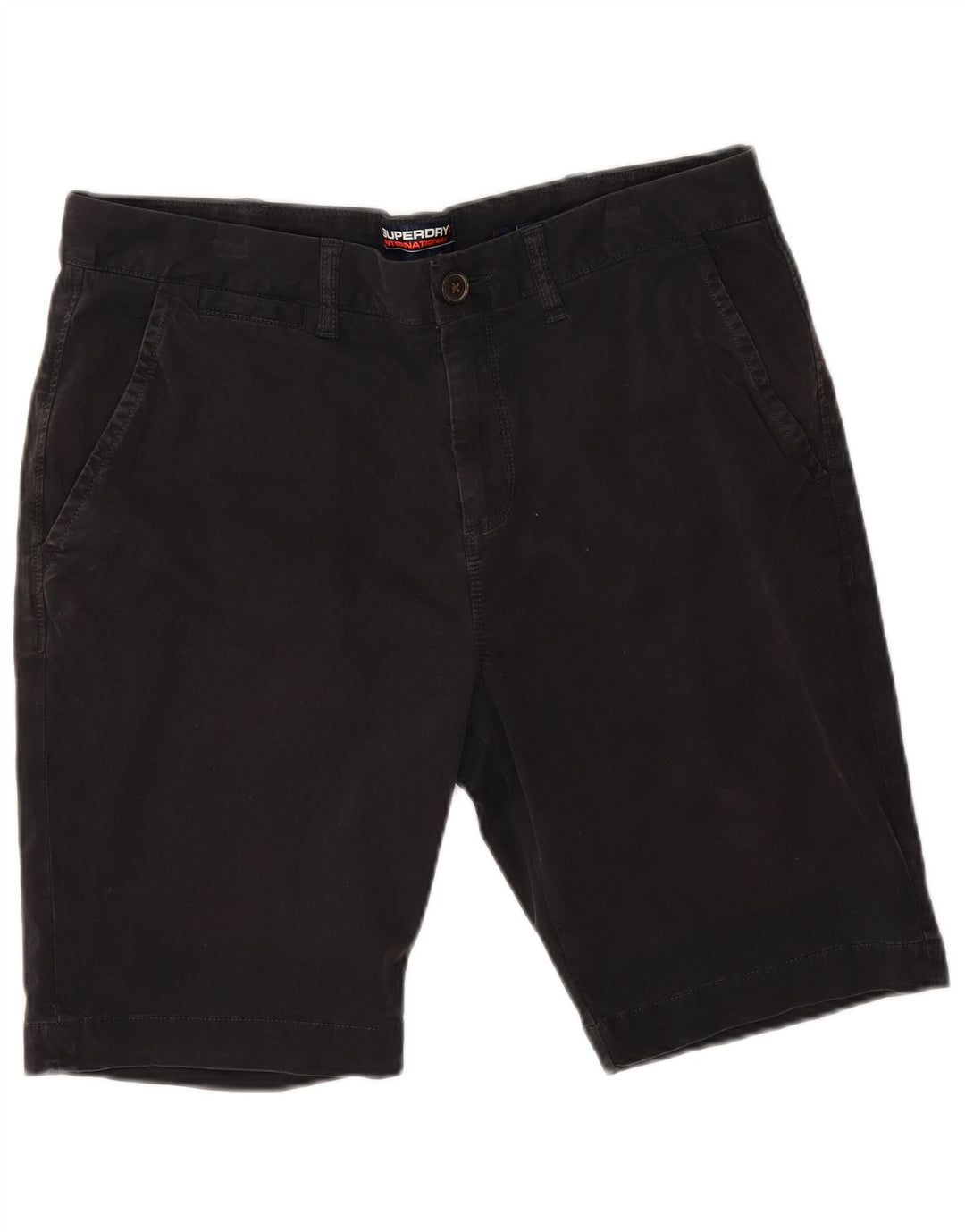 Pantaloncini chino da uomo Superdry W34 grandi in cotone nero