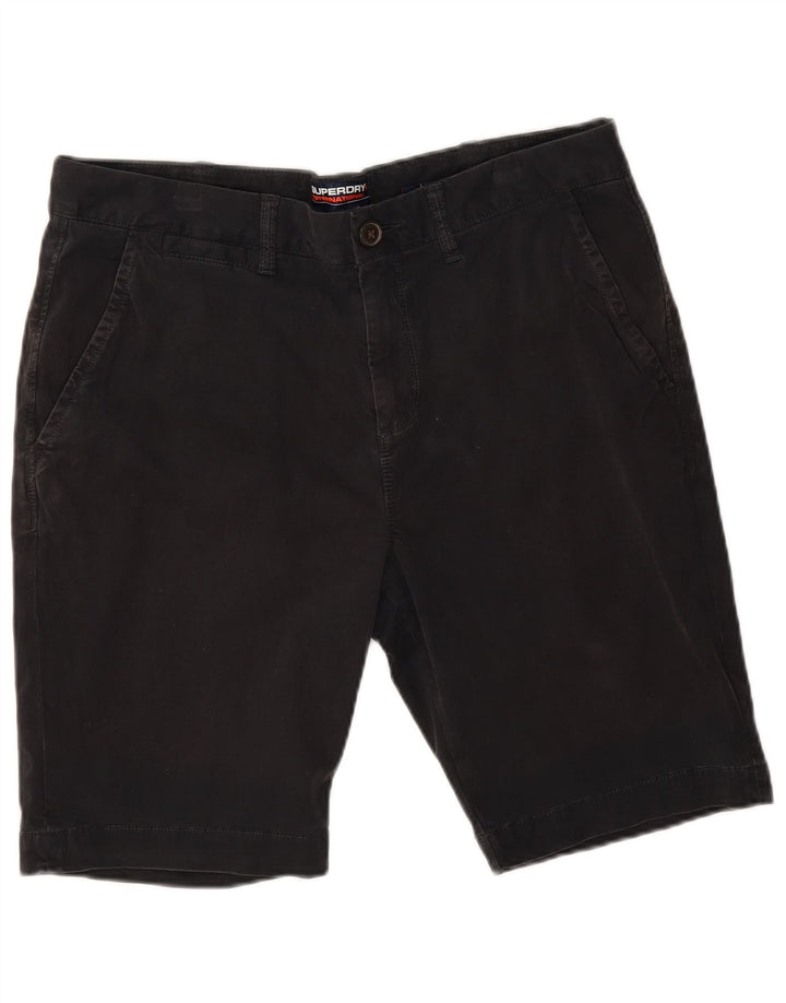 Pantaloncini chino da uomo Superdry W34 grandi in cotone nero