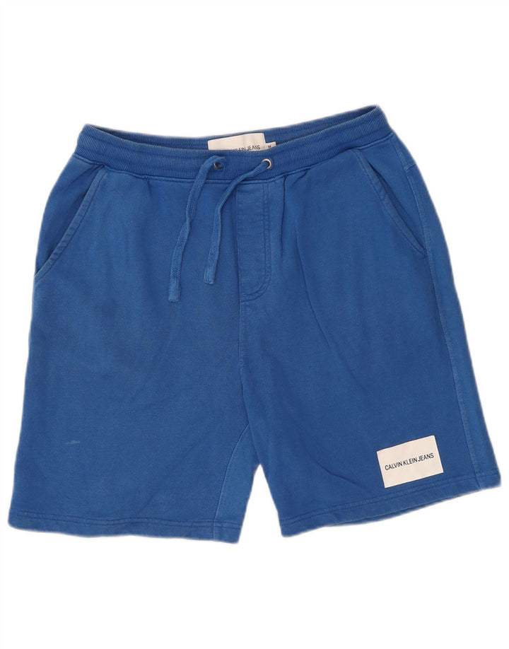 Pantaloncini sportivi da uomo Calvin Klein in cotone blu medio