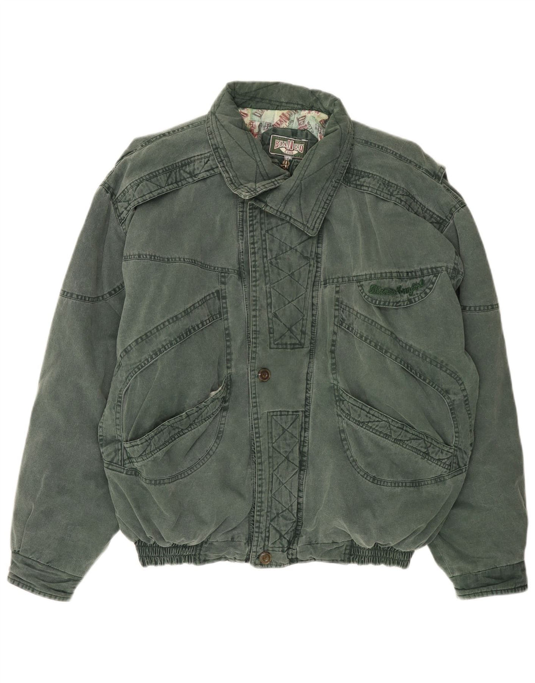 Giubbotto bomber da uomo VINTAGE UK 42 XL verde