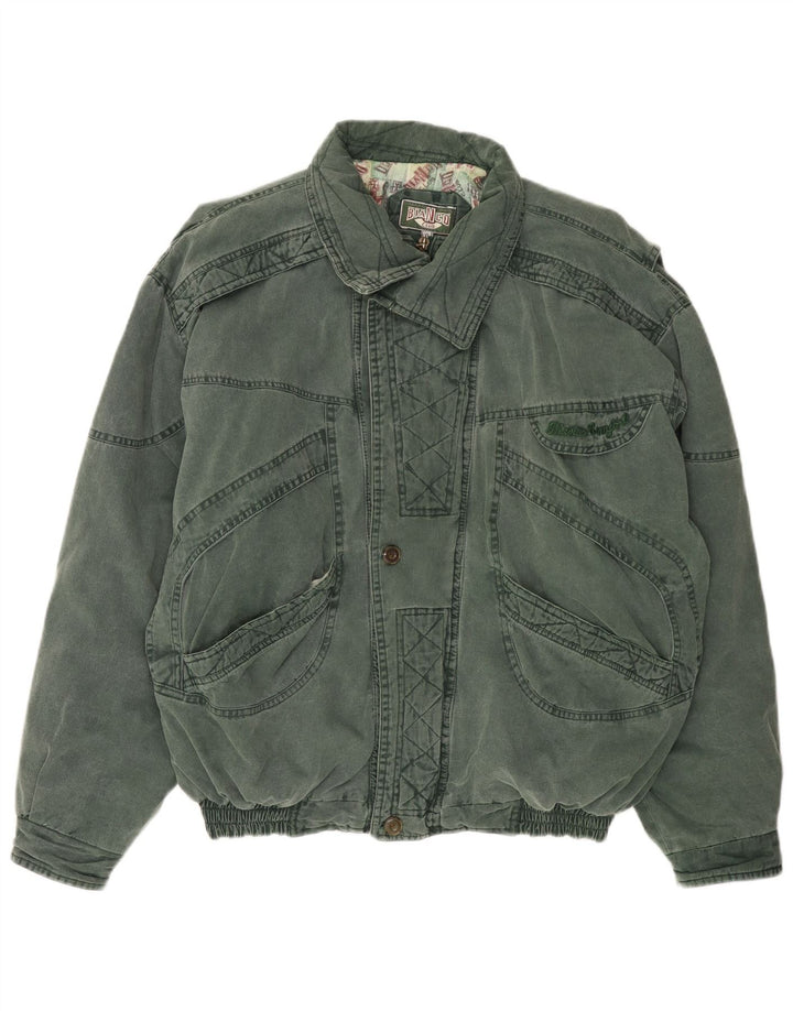 Giubbotto bomber da uomo VINTAGE UK 42 XL verde