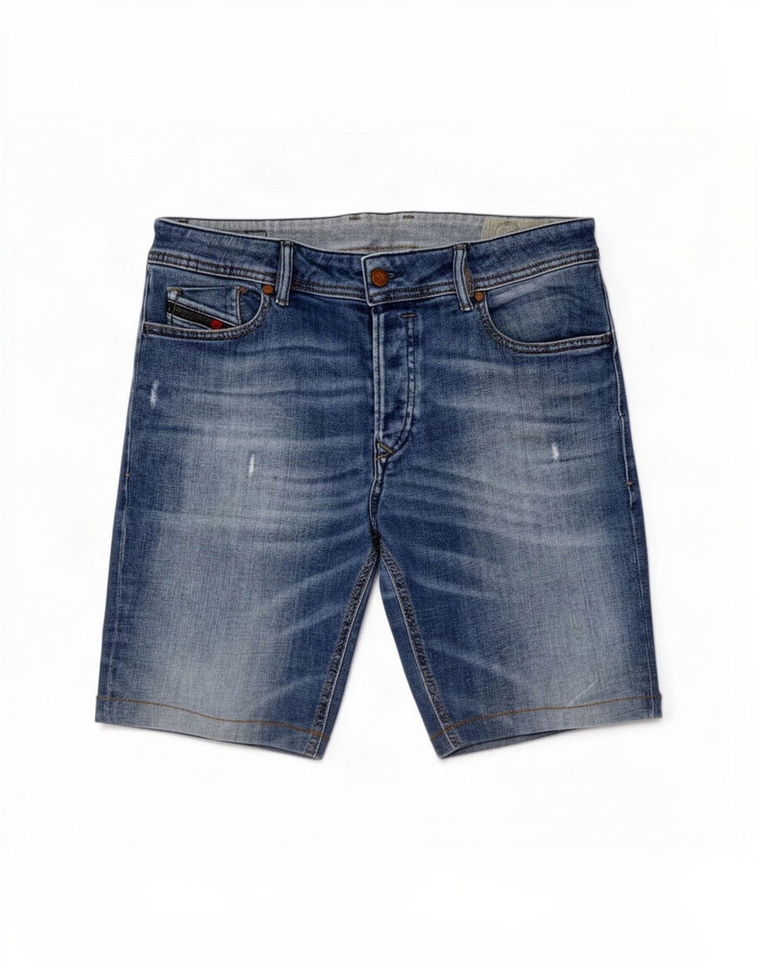 Pantaloncini di jeans Sleenker da uomo Diesel W33 Blu medio
