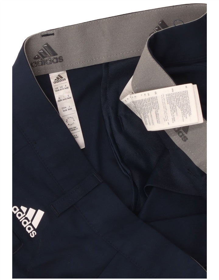 Pantaloni chino slim da uomo Adidas W34 L34 poliestere blu navy
