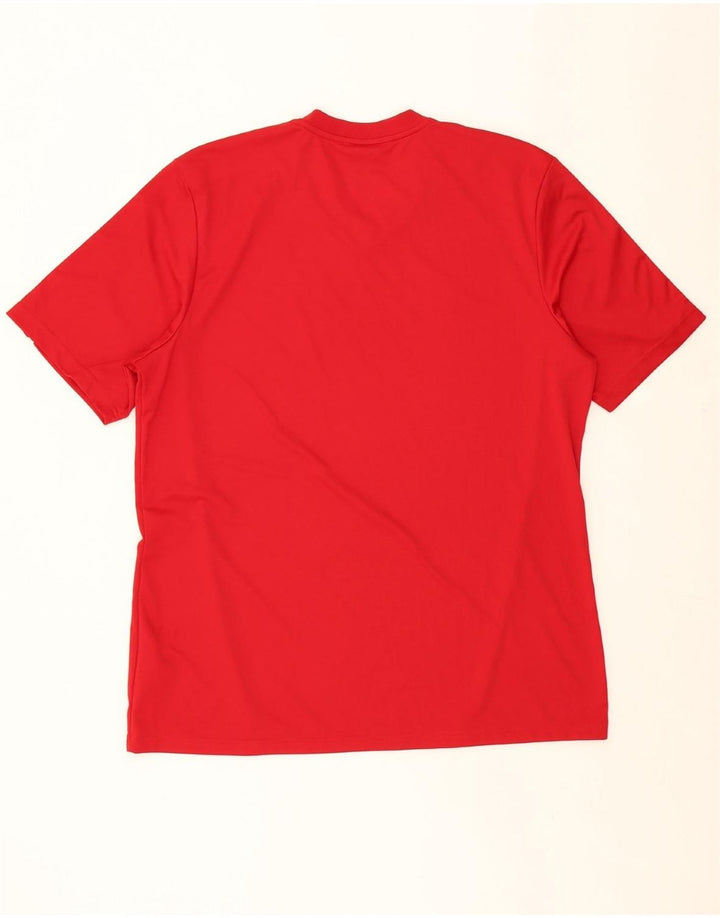 ADIDAS Mens Climalite T-Shirt Top XL Red Polyester Vintage Adidas and Second-Hand Adidas from Messina Hembry 