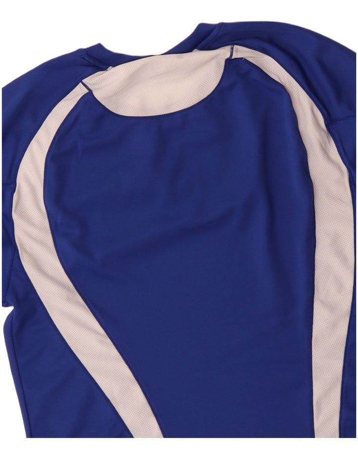 Maglia da donna a maniche lunghe Asics UK 12 Poliestere color block blu medio