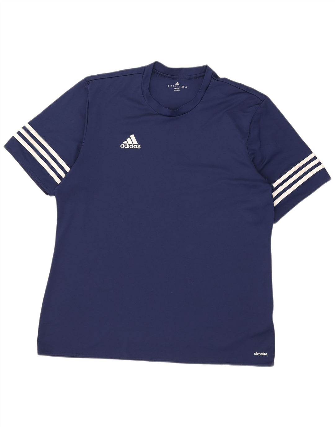 T-shirt Adidas Climalite da uomo Top XL in poliestere blu navy