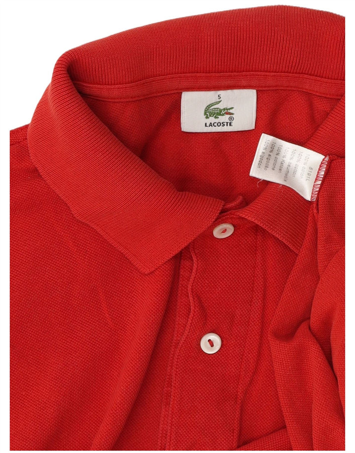Polo da uomo Lacoste taglia 5 grande in cotone rosso
