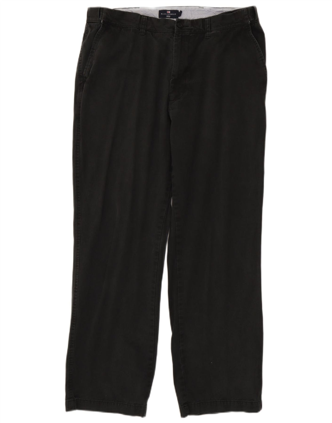 Pantaloni chino dritti Marks & Spencer da uomo blu Harbour W38 L30 neri