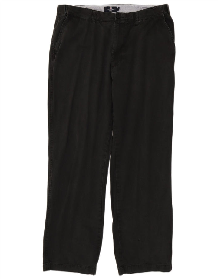 Pantaloni chino dritti Marks & Spencer da uomo blu Harbour W38 L30 neri