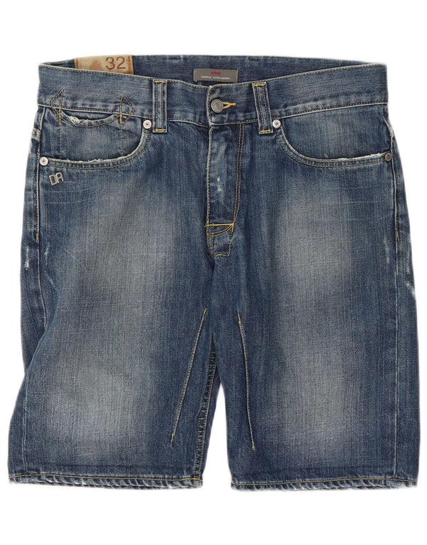 Pantaloncini di jeans da uomo Daniele Alessandrini W32 cotone blu medio