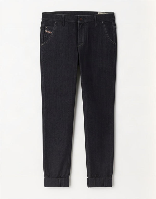 Jeans slim da donna Diesel Joyze Joggers W31 L34 cotone blu navy