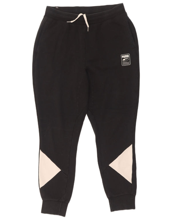 Pantaloni da tuta da donna Puma Joggers UK 14 Large Nero Colourblock