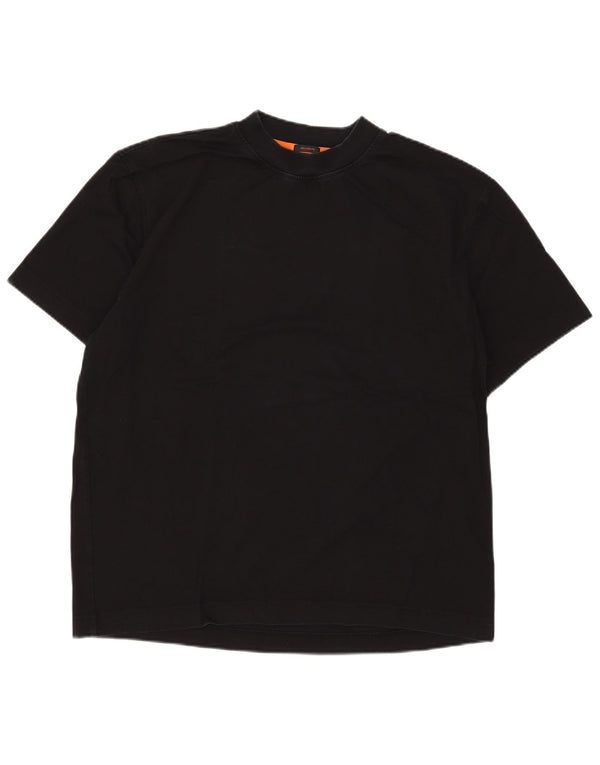 Hugo Boss T-shirt da uomo dalla vestibilità rilassata, grande, in cotone nero